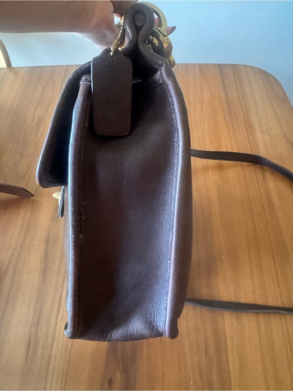 Vintage Coach Willis bag USA made 9927 dark brown crossbody - Picture 4 of 7